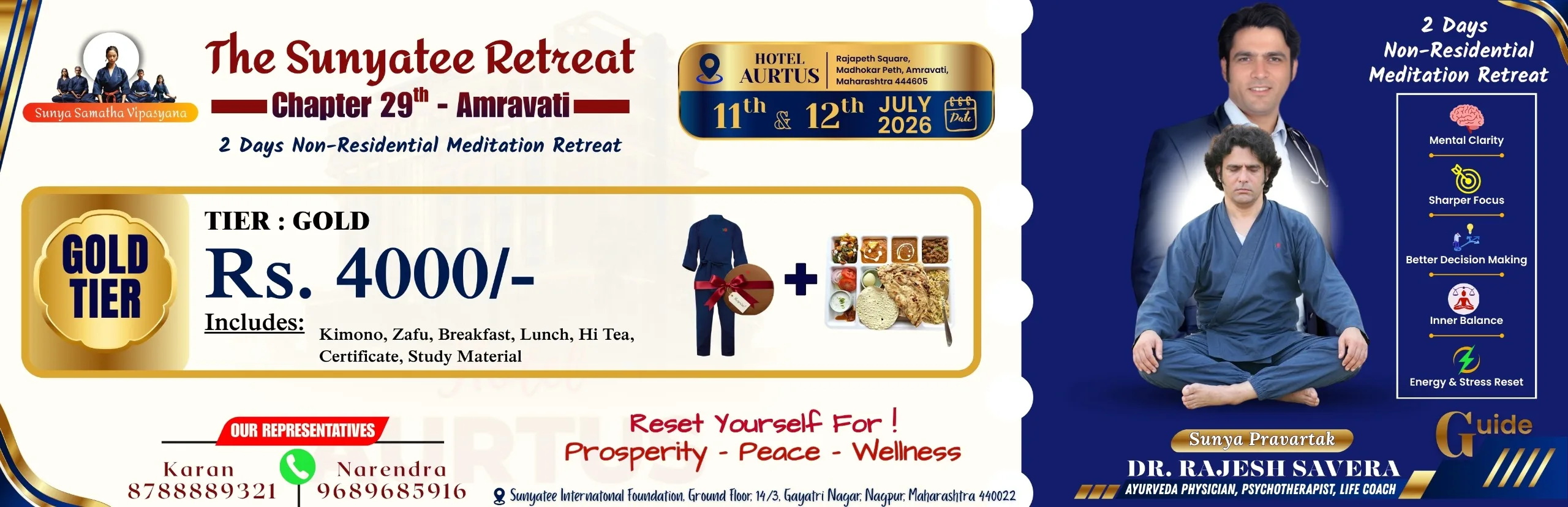 Upcoming Retreat Gold Ticket